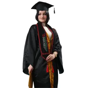 Embroidered Stole with Palestine Map & Arabic Script – Celebrate Cultural Heritage