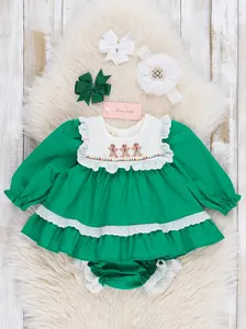 Embroidered Gingerbread Friends Bloomers Outfit