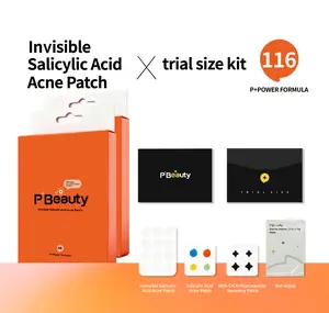 PBeauty Invisible Salicylic Acid Acne Patch Trial Size Kit with CICA Niacinamide Recovery Patch & Wet Wipes 116 P+POWER FORMULA