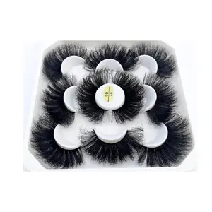 5 Pairs 25 mm 3d Mink Lashes Faux Custom Natural Mink Lashes Pack Short False Eyelashes Lightweight Makeup Eyelash Extensions Cosmetic Daily Fluffy