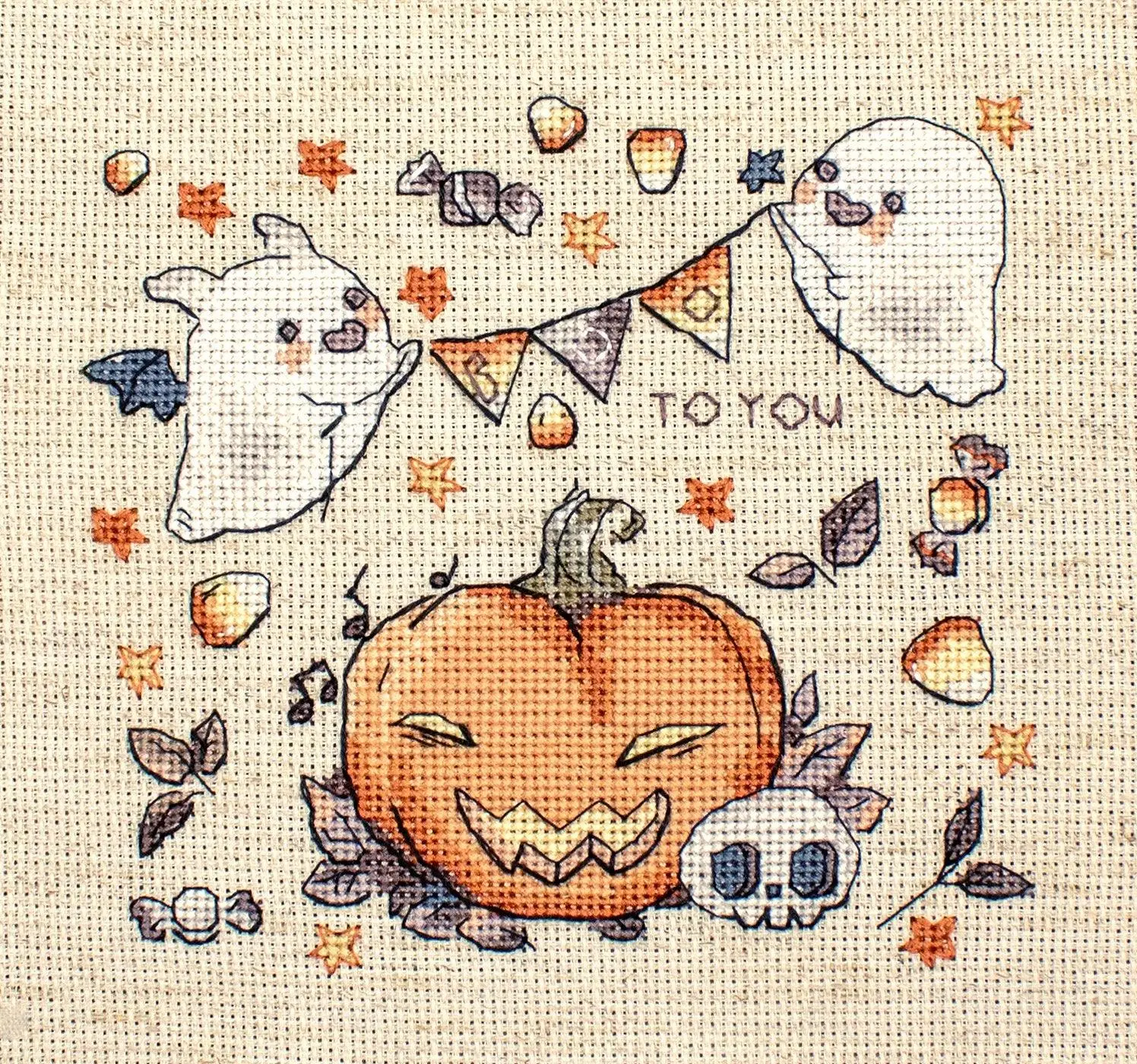 Boo to You Counted Cross Stitch Kit by Letistitch L8814