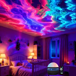 Arctic Light Projection Lamp, USB Powered LED Projector with Remote, Color Changing Lights, Bedroom Living Room Office Party Decor, Led Nebula Projector