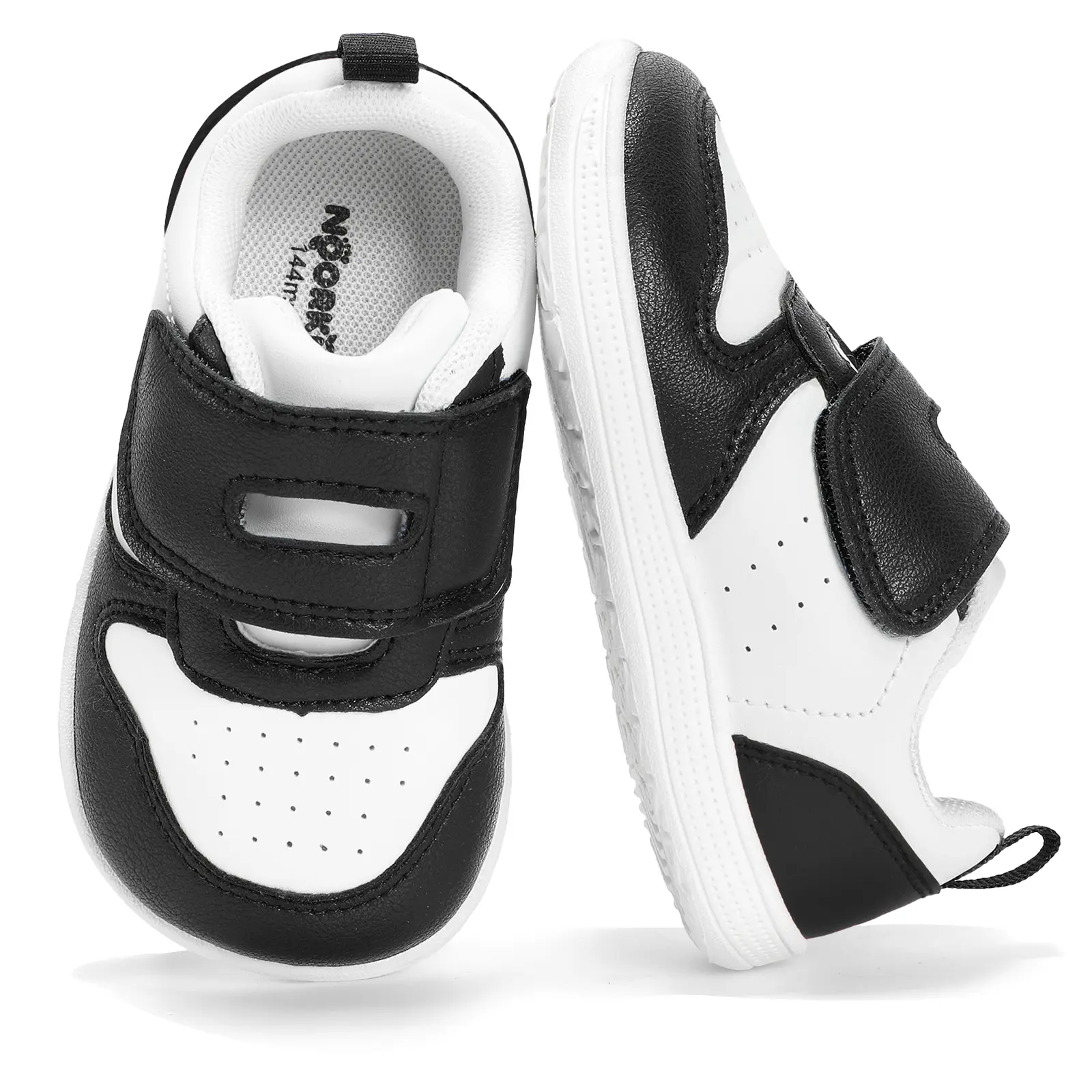 Toddler Wide Toe Box Sneakers for Boys & Girls | Barefoot, High Instep-Friendly, Zero Drop, Non-Slip, Hook-and-Loop, Easy-to-Clean, Lightweight, Comfortable, First Walkers