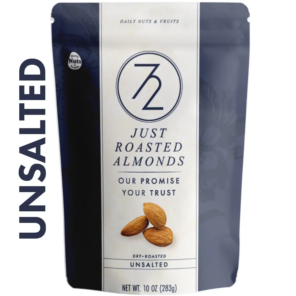 72 Hour Just Roasted Almonds | Unsalted | 10oz | 8 Pack