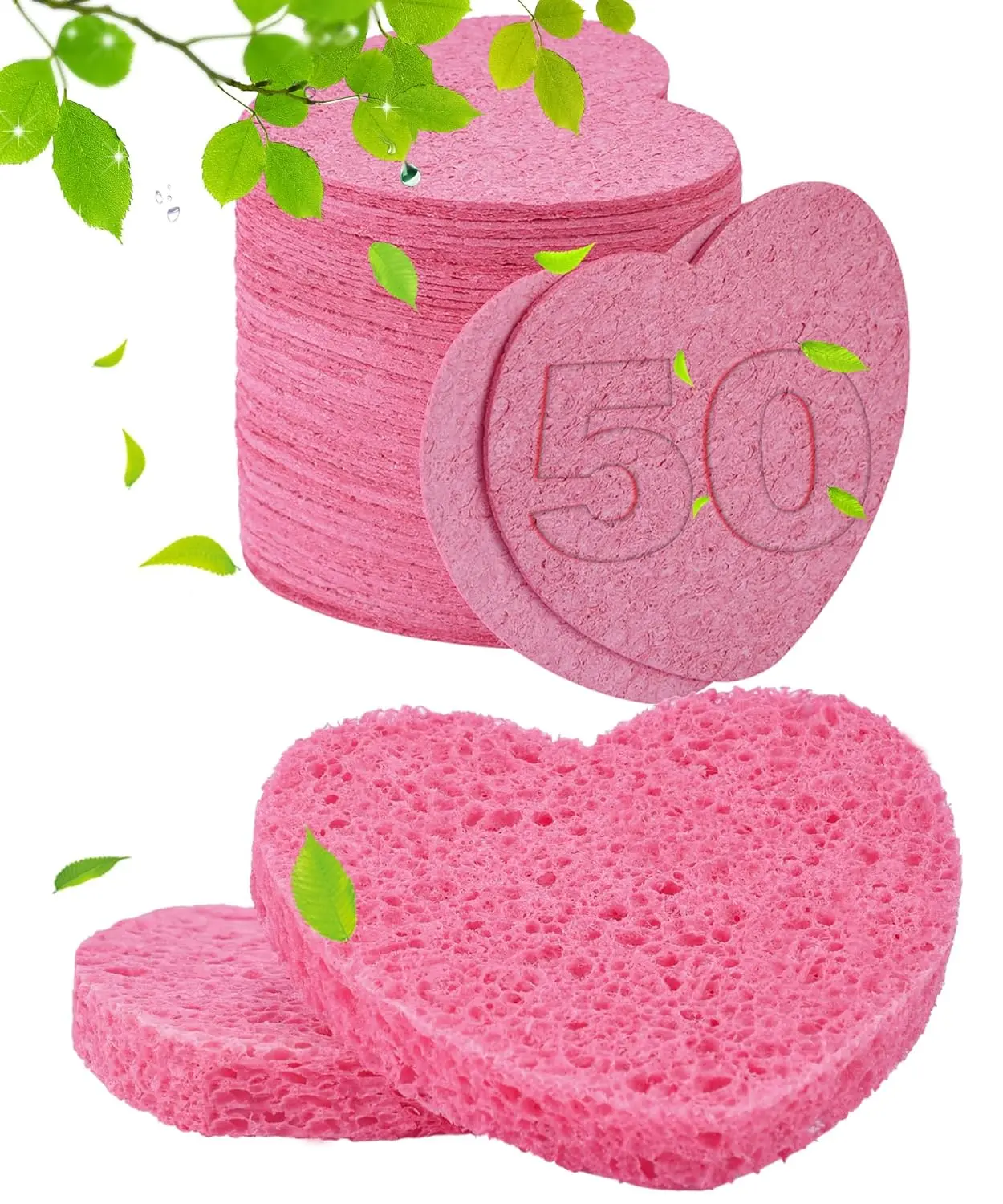 50-Count Compressed Facial Sponges