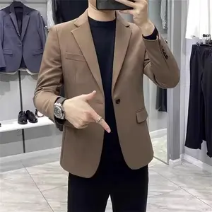 Casual Blazer Men 2025 Spring Autumn New Men's Small Suit Jacket Youth Trendy Versatile Business