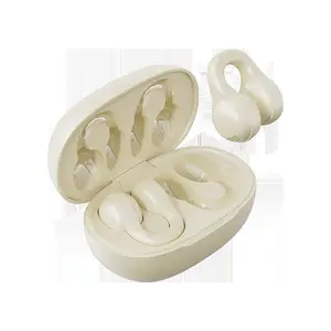 Bluetooth 5.4 Clip-On Earbuds Triple Digital Display Smart Touch Sports Music Headphones