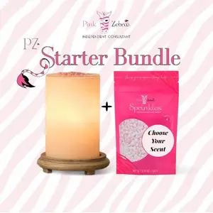 Pink Zebra STARTER BUNDLE Simmering Light candle wax warmer and Premium Sprinkles non-toxic scented soy wax melts Home fragrance and decor Aromatherapy Scent