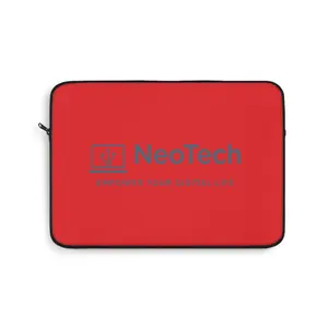 NeoTech Laptop Sleeve - Empower Your Digital Life, Stylish Tech Accessory, Gift for Students, Professionals, Remote Workers, Red Case