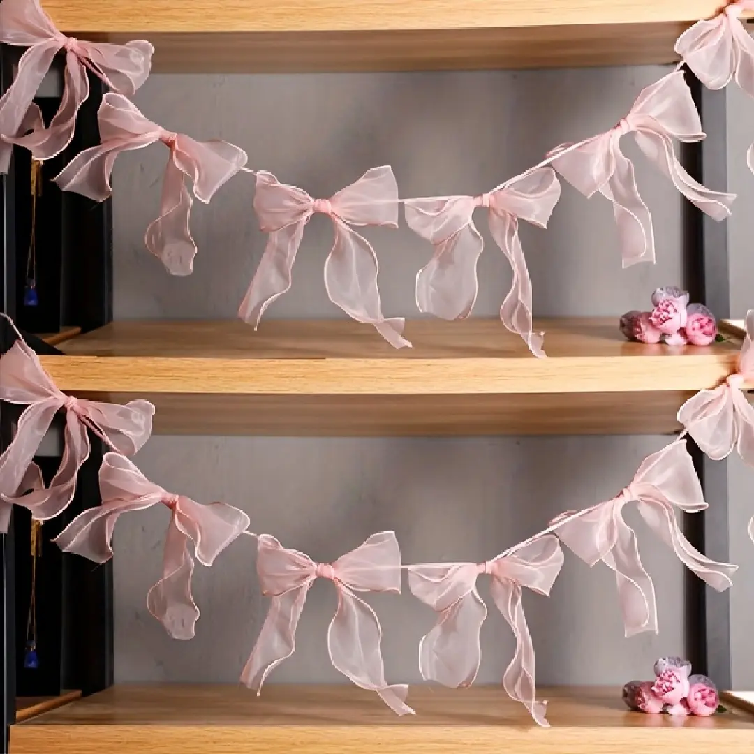 12 bowknot=1Set bowknot patterned decorations for birthday party, background decorations for Valentine's Day wedding party, party backdrop setting supplies, Party Decorations Banners, Decorative Banner, Wall Hanging Backdrop, Christmas, Halloween