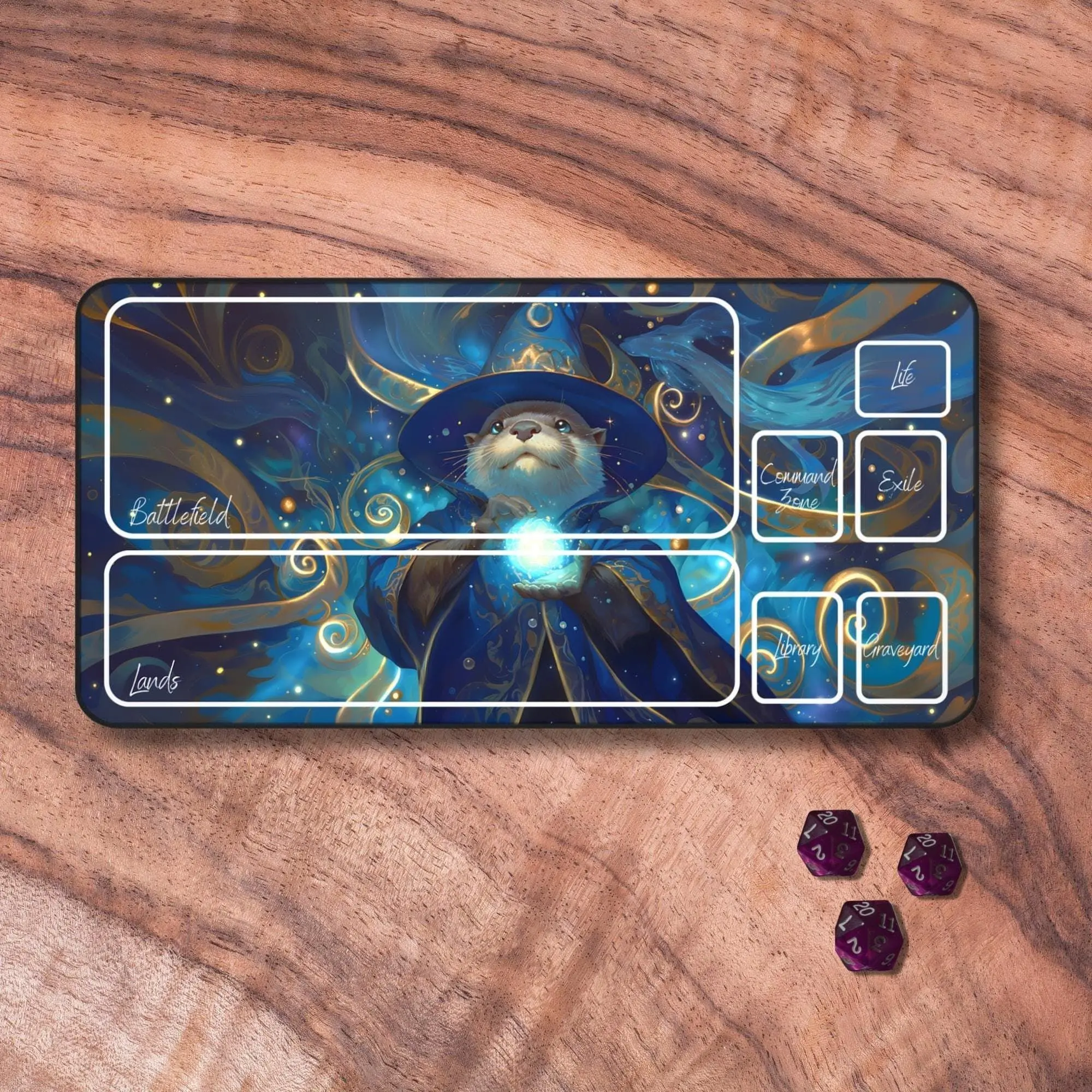 mtg card mat Bloomburrow Lumra, Bellow of the Woods Black Stitched Standard Gaming  Playmat for Magic: The Gathering main image 1