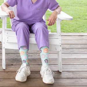 Toe Beans - Bright Alert Responsive Compression Socks with Gradual Everyday Support 15-20 mmHg for Enhanced Circulation and Comfortable Wear