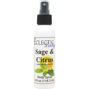 Sage and Citrus Body Spray, Hydrating Body Mist for Daily Use