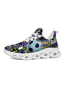 Exclusive Recommendation Unique Print Fashion Graffiti Sneakers, Personalized Street Style, Vibrant Graffiti Art, Comfortable Thick Sole Support