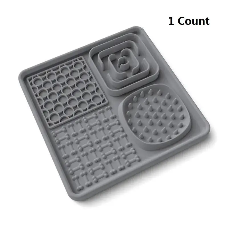 Pet Licking Mat, Pet Slow Food Mat, Suction Cup Slow Food Mat, Pet Licking Mat, Slow Feeder for Cats and Dogs, Lazy Feeder, Easy to Clean, Great for C