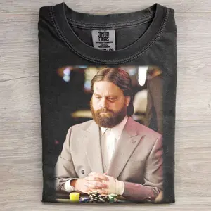 Comfort Colors Vintage Hangover Alan In Casino Graphic Unisex T-shirt, Hangover Funny Meme Movie Tee, Gift For Boyfriend Gift For Girlfriend Menswear Top Crewneck Streetwear Womenswear