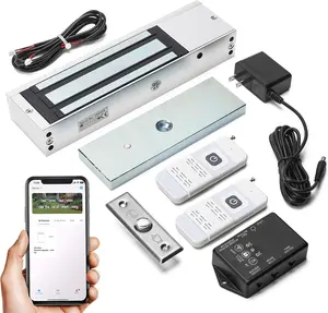 WiFi Smart Magnetic Lock for Door Kit, 1200lbs Holding Force Magnetic Door Lock System with App/Remote Control, 4 Modes, Sound Alerts, Easy Install for Home & Office