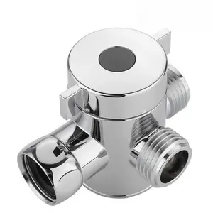 3-in-1 Shower Diverter Valve, Tool-Free Install Dual Outlet Converter, Fits Bidet Sprayer & Standard Shower Heads, Universal G1/2 Brass Faucet Adapter, Faucet Sprayer Attachment