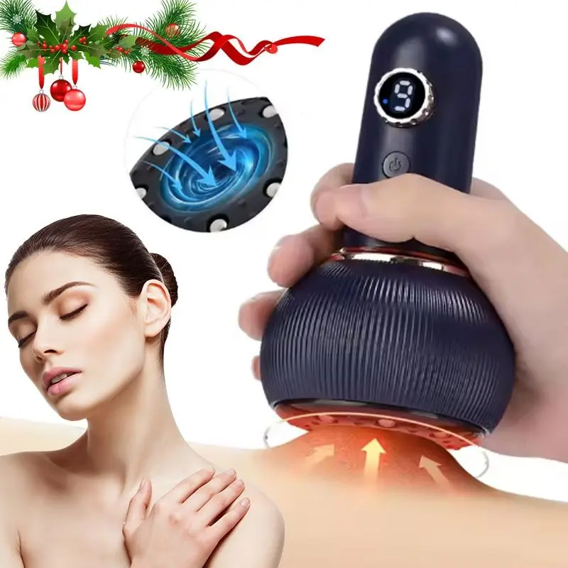 Heated Adjustable Electric Cupping Massage Device, Cupping Machine, Rechargeable Body Brush Tool, Home Use Therapy Equipment, Pain Relief & Relaxation