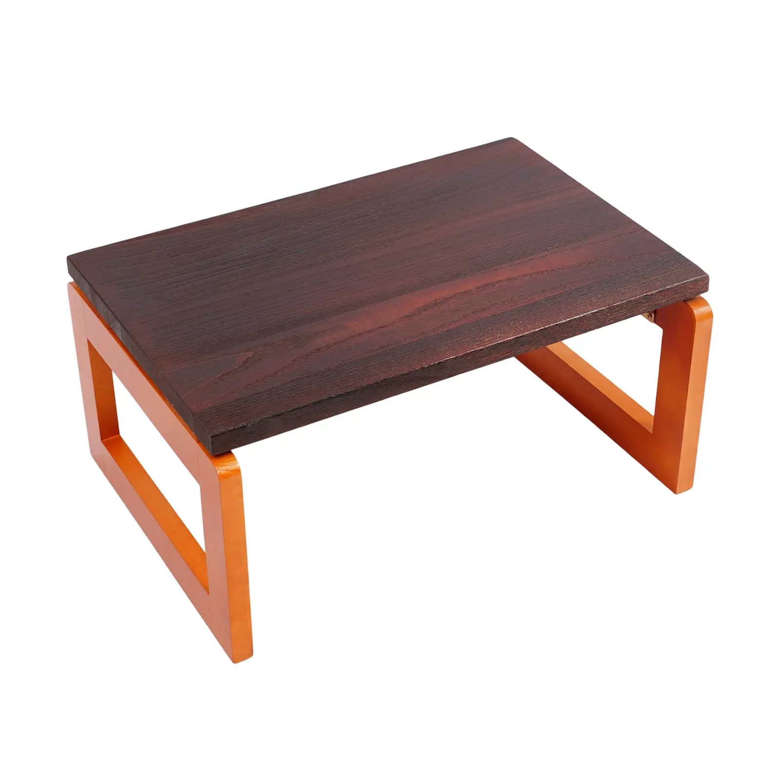 Vintage Foldable Eco-Friendly Solid Wood Side Table - 60×40×30 cm, 80 kg (176 lbs) Capacity, Balcony Coffee Table for Home Office Use