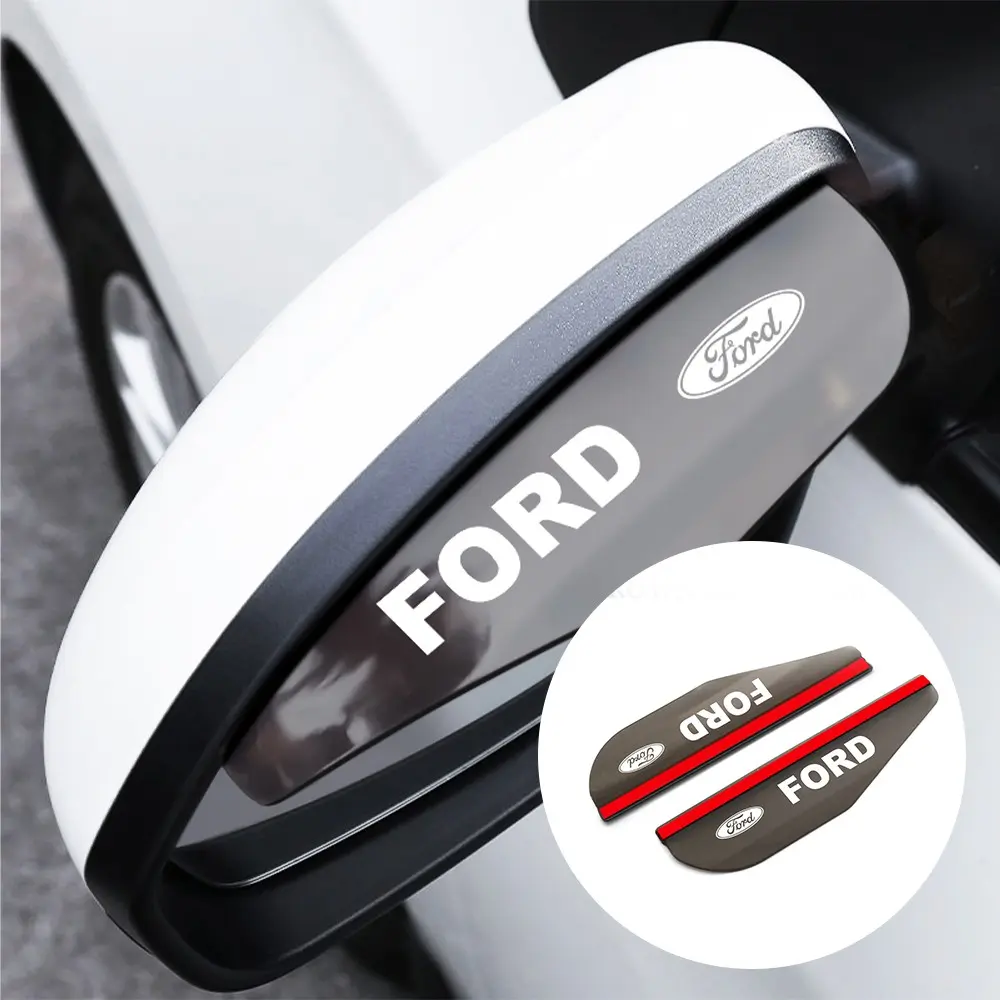 Ford Rearview Mirror Rain Eyebrow, Tight Fit Anti-Drop Waterproof Sunshade, Clear Driving Visibility, External Decoration Auto Car Accessories for F-150, Mustang, Ranger