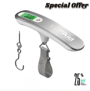 High Precision Luggage Scale, 50kg Digital Scale, Backlight Hanging Scale, Portable Scale for Travel, Household, Outdoor