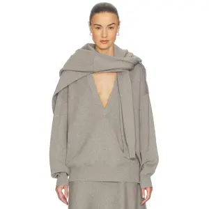 Helsa Xanthe Sweater in Light Grey