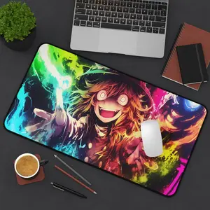 Laughing as the Colors Burn - Bold Anime Desk Mat