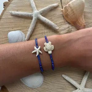 Sea Turtle & Starfish Seed Bead Bracelets