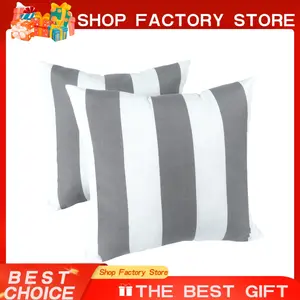 2 Pack Outdoor Throw Pillows, Waterproof & Fade-Resistant Patio Cushions for Garden, Porch, Poolside Furniture - Soft & Comfortable Drative