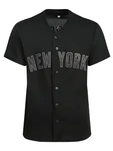 Men's 99 Baseball Jersey Embroidery, Casual Long Sleeve Fitted H-Type Shirt, All-Season Sportswear, Letter Pattern Design