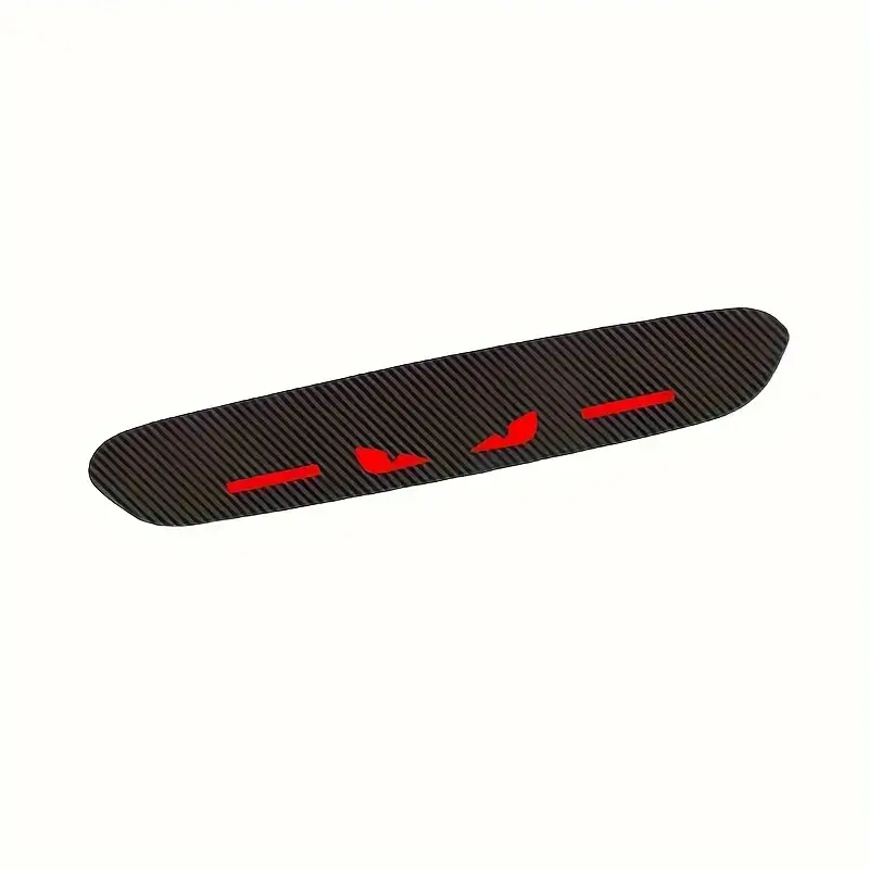 Adhesive High-Mount Brake Light Stickers, Sleek Vehicle Decals With Red Accents, Modern Trim For Vehicle Customization, Visibility Boost For Enhanced Road Safety