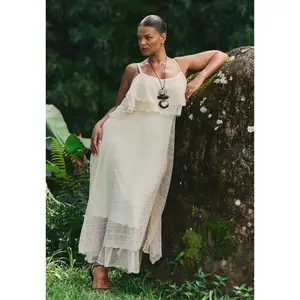 ELOQUII Women's Plus Size Crochet Knit Maxi Dress