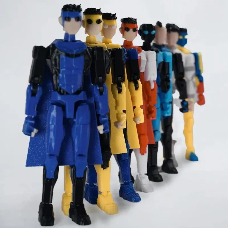 New 3D Printed Invincible Series All Toys Action Figures Anime Model Lucky Dummy 13 Superheroes Multi-Jointed Toy Christmas Gift