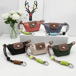 Cute Mini Coin Pouch With Braided Wrist Strap | Trendy Keychain Wallet For Coins & Small Essentials