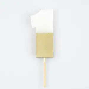 Gold Dipped Number Candles 0-9