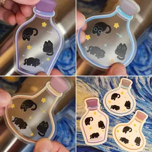 Potion Cats Transparent Waterproof Stickers