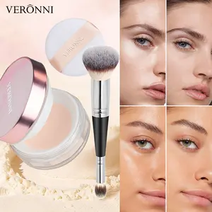 Veronni 3 Color Airbrush Powder Set, Long-Lasting Oil-Control Makeup Brush, Matte Finish, Waterproof, Suitable for All Skin Types