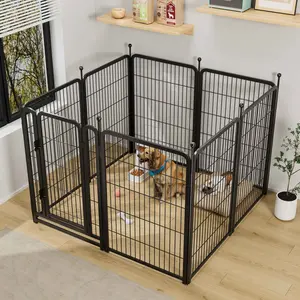 8 Panel dog playpen 40inch Temporary Dog Fence & Moveable Puppy Pen - Easy Setup Pet Enclosure for Backyard/Camping
