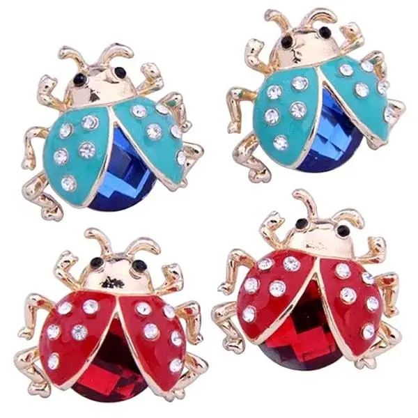 New Beauty Absolutely Stunning Ladybug Rhinestone Stud Earrings