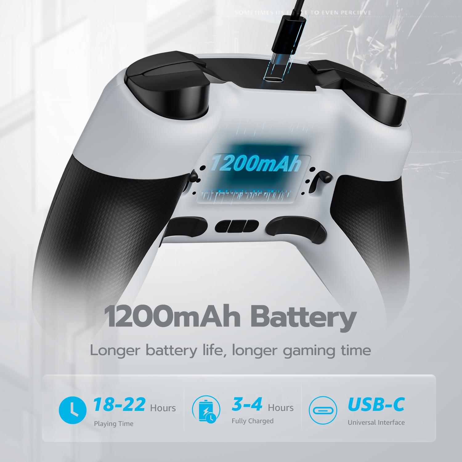 Wireless Gaming Controller for PC/Switch/iOS/Android, Hall Effect Stick & Trigger, No Stick Drift, RGB Lighting, 1000Hz response rate, AG43