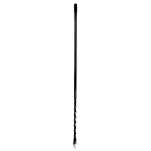 Procomm  4 ft. 0.38 x 24 in. Thread Fiberglass Antenna, Black