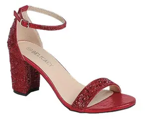 SUNSHINE EMBELLISHED LOW HEEL SANDAL