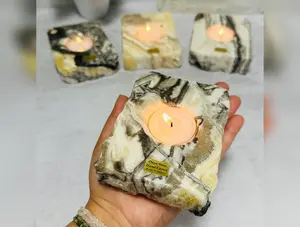 RP Mexican Onyx Crystal Candle Holder