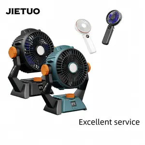 【Service Guarantee-Please do not purchase separately】Rechargeable Camping Air Fan 10000mAh with Built-in Light & Timer, 270° Directional Cooling, Portable Fan with Hook and Handle for Outdoor Trips, Tent, Emergency Backup M00-1