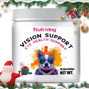Nutridog Vision Support Chews for Dogs with Taurine and Omega 3 to Promote Eye Health and Clarity