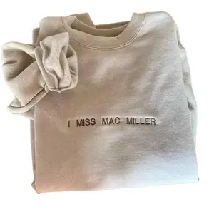 I miss Mac Miller Embroidered sweatshirt