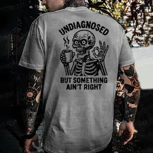 Monkeysober Pure Cotton Undiagnosed But Something Ain't Right Men's T-shirt