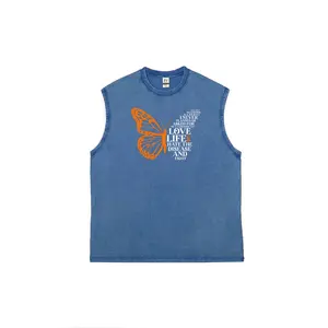 Multiple Sclerosis Awareness Tank, Butterfly MS Warrior Quote, Washed Vintage Oversized Top,  Unisex Washed  Sleeveless Shirt, Super Soft Pre-Shrunk