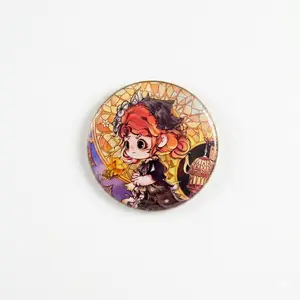 [GIFT ONLY]  JOY-Song of Light and Dark Night Series Ba Ji - Round Button with Red Hair and Black Outfit Design